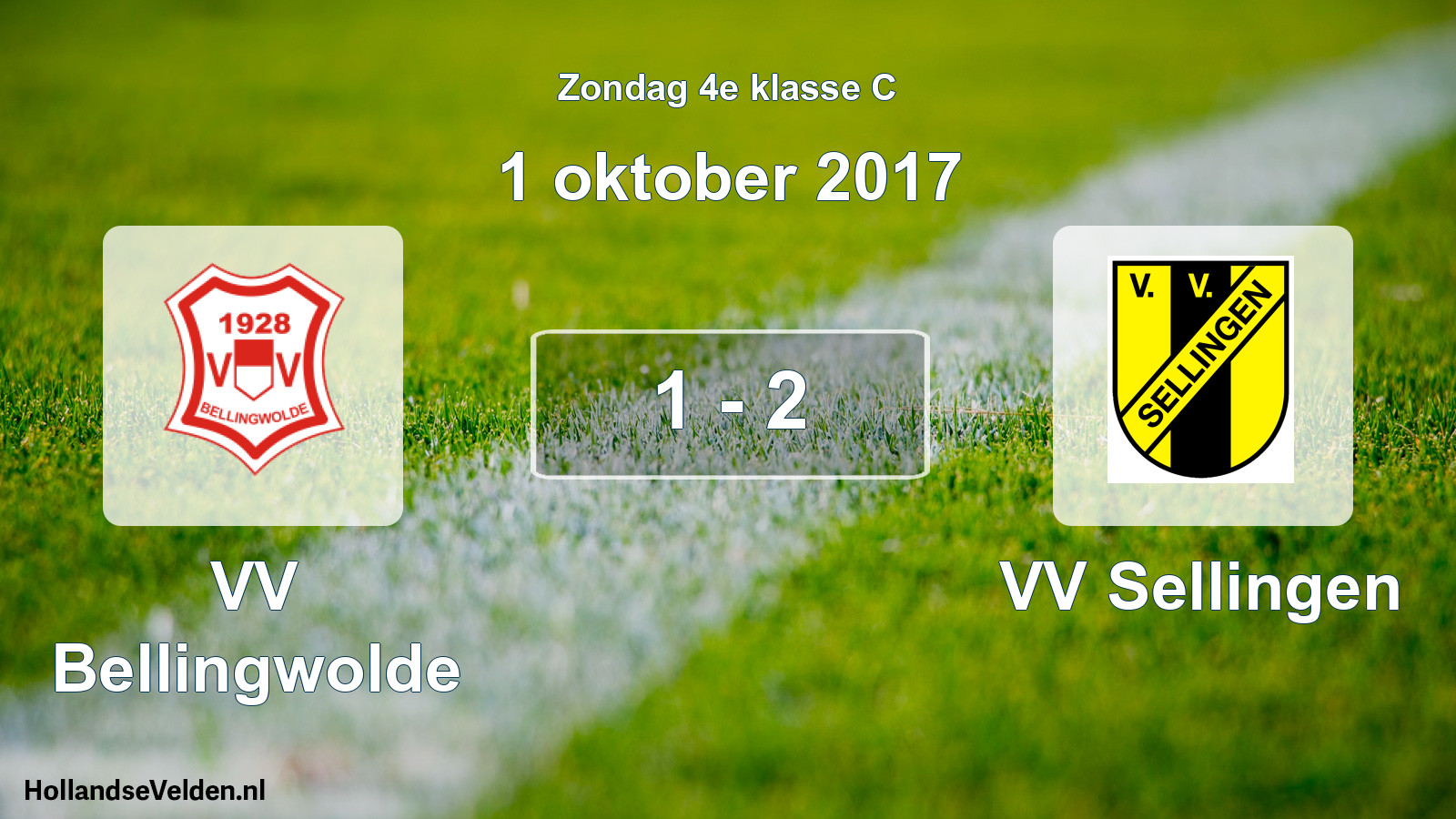 Total number of matches played: VV Bellingwolde - VV Sellingen 1 - 2 (1 October 2017)