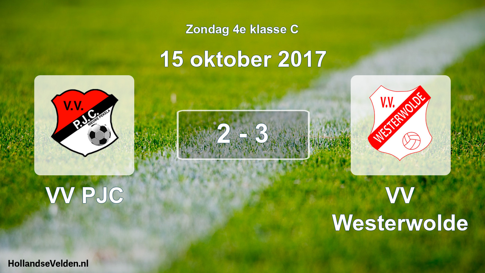 Total number of matches played: VV PJC - VV Westerwolde 2 - 3 (15 October 2017)