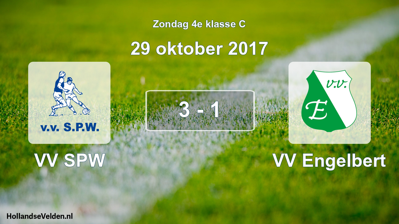Total number of matches played: VV SPW - VV Engelbert 3 - 1 (29 October 2017)
