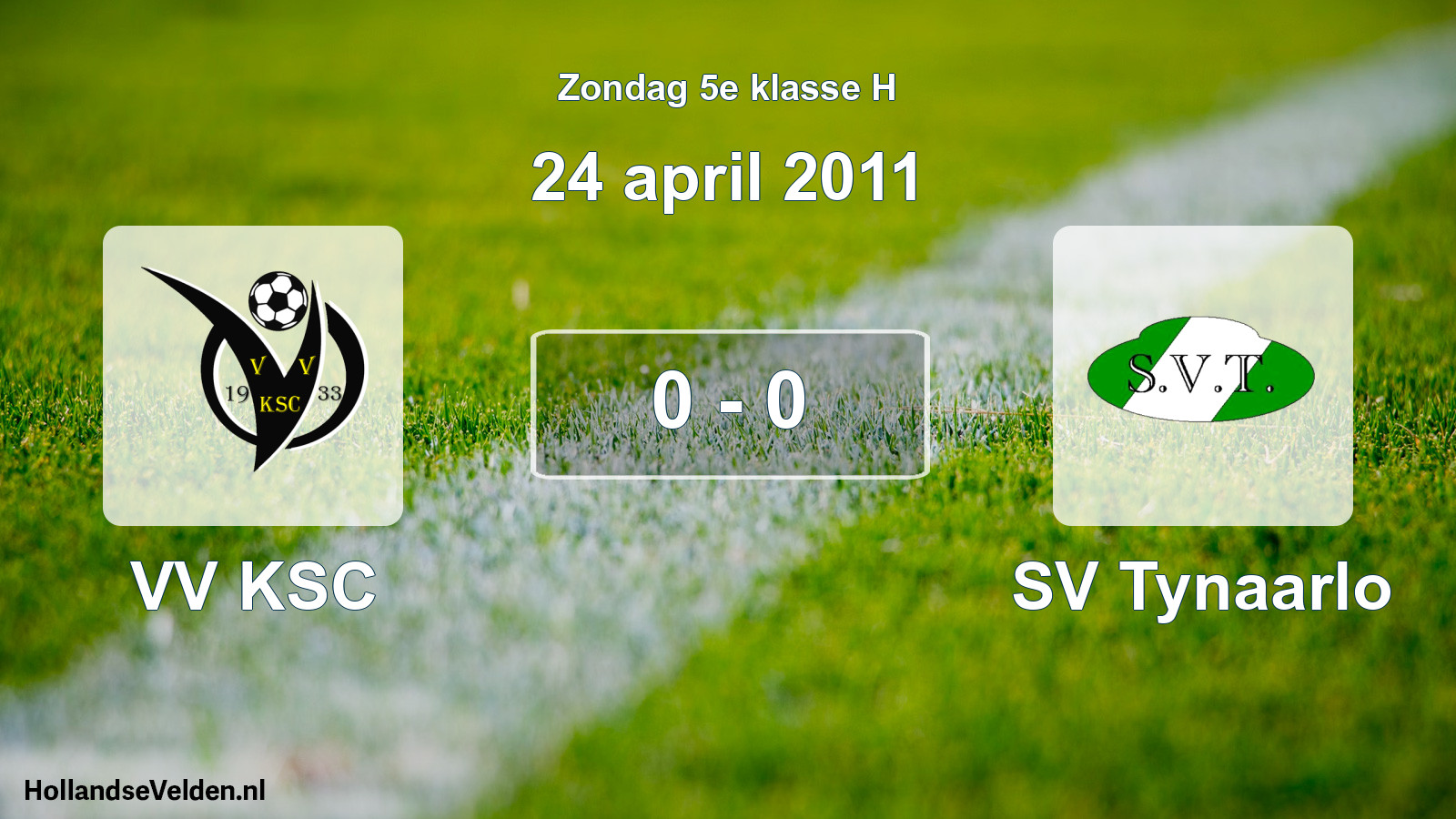Total number of matches played: VV KSC - SV Tynaarlo 0 - 0 (24 April 2011)