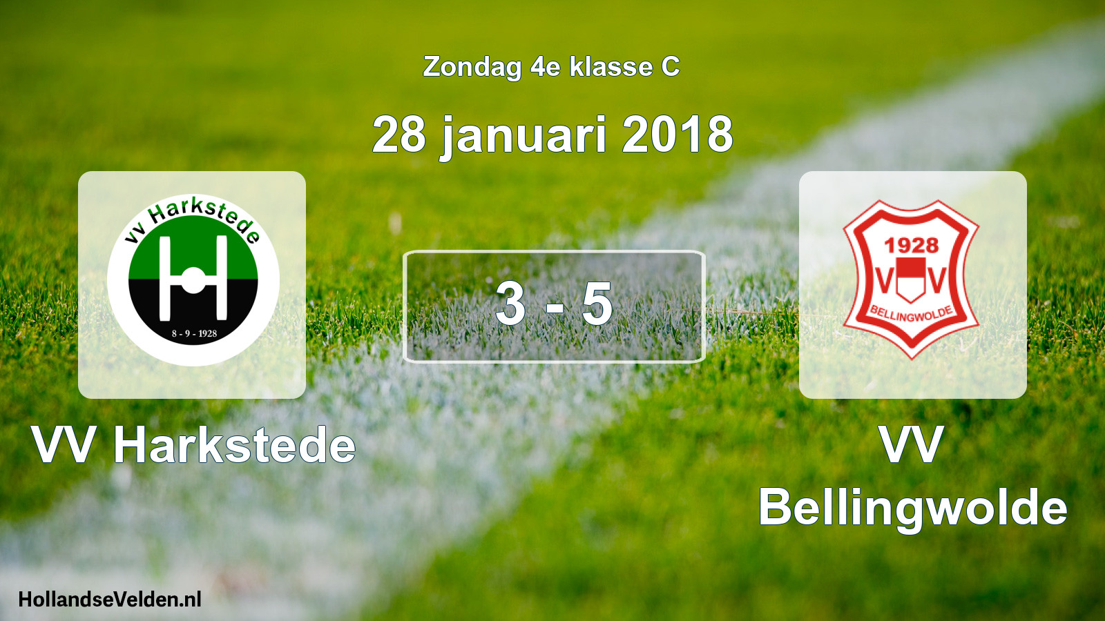 Total number of matches played: VV Harkstede - VV Bellingwolde 3 - 5 (28 January 2018)