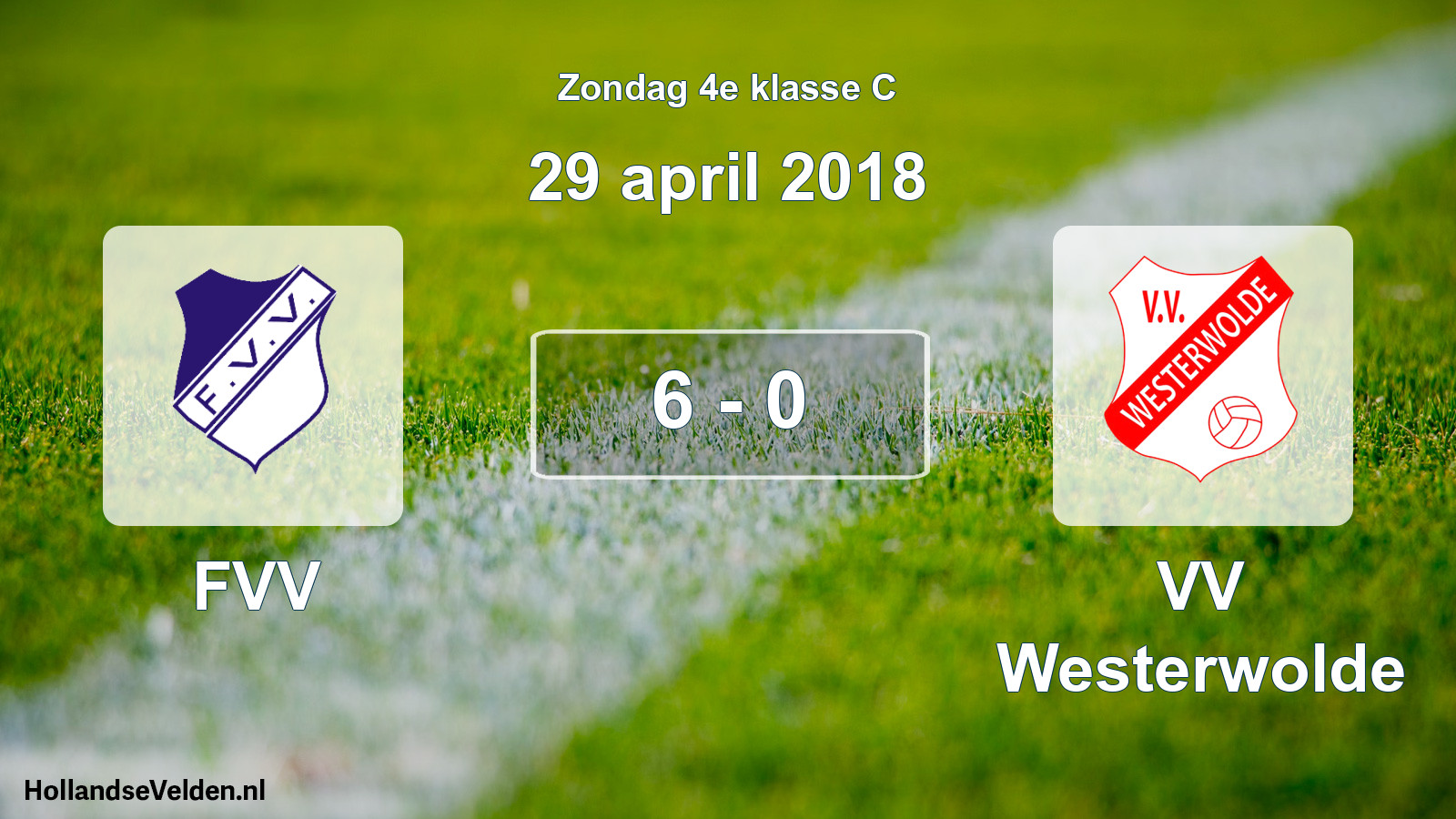 Total number of matches played: FVV - VV Westerwolde 6 - 0 (29 April 2018)