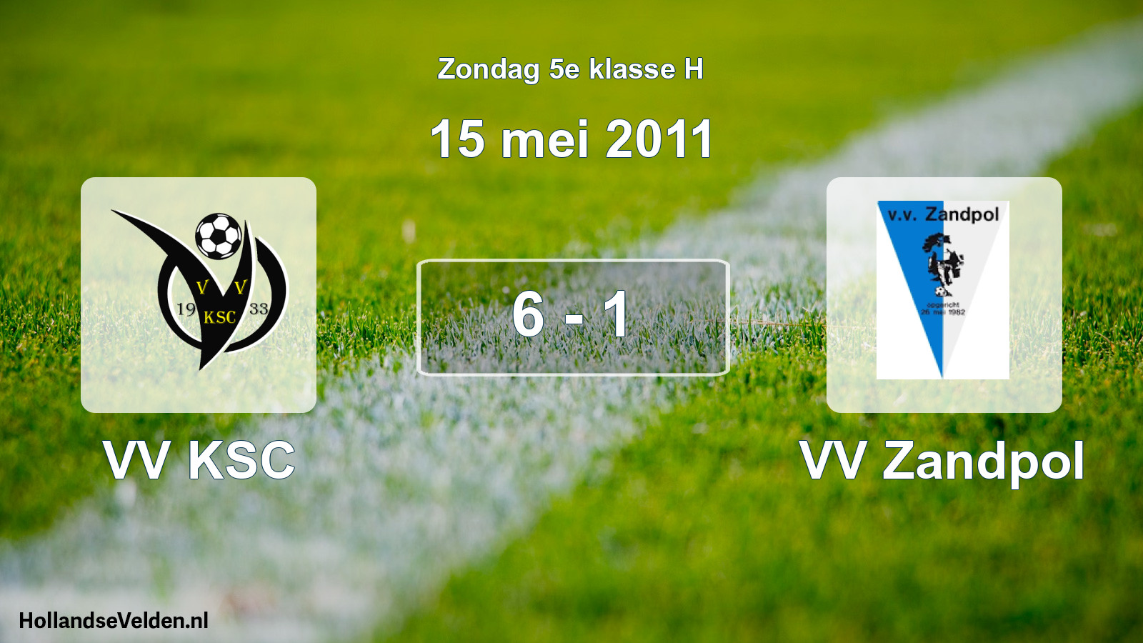 Total number of matches played: VV KSC - VV Zandpol 6 - 1 (15 May 2011)