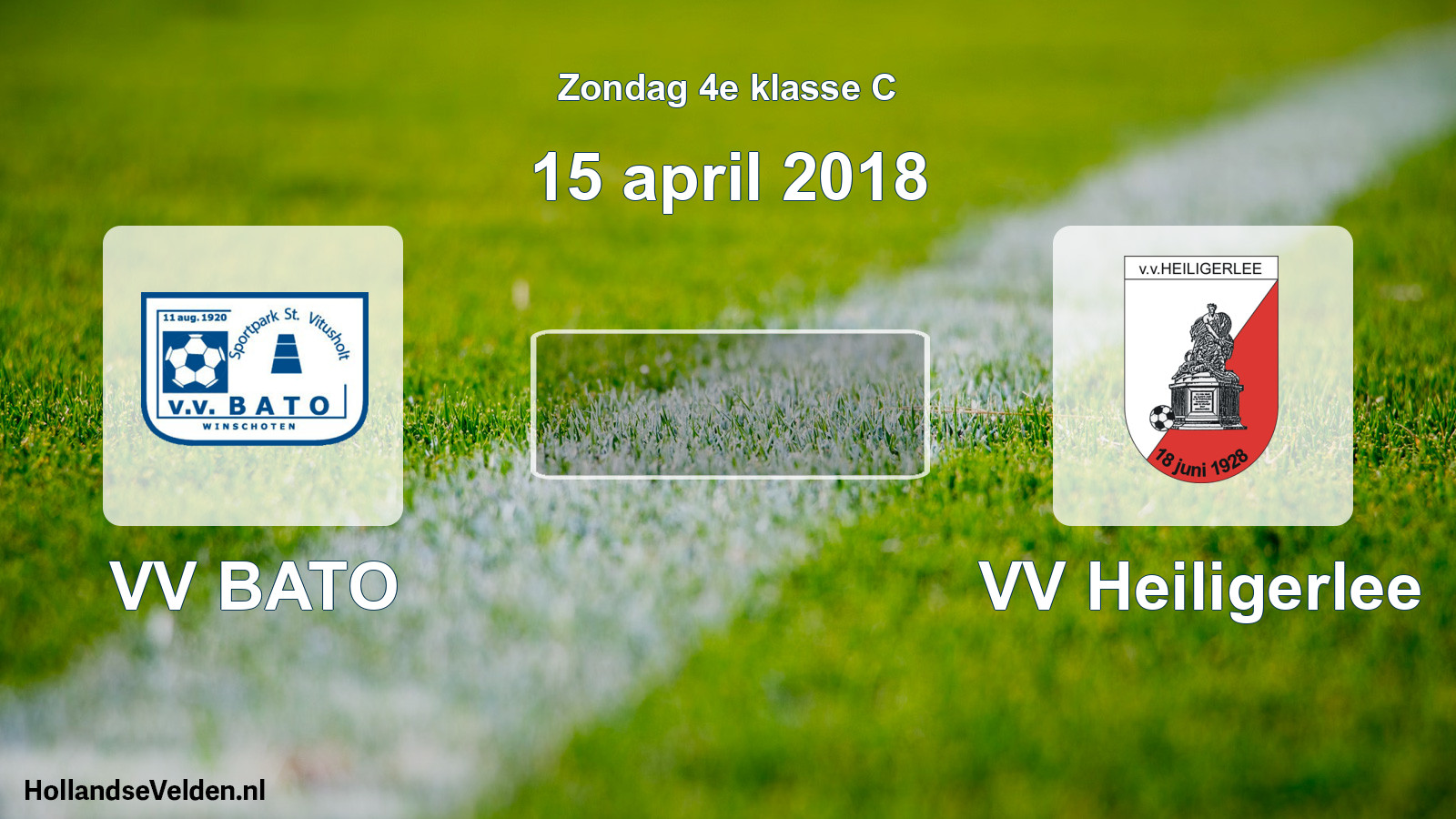 Scheduled Match: VV BATO - VV Heiligerlee (15 April 2018)