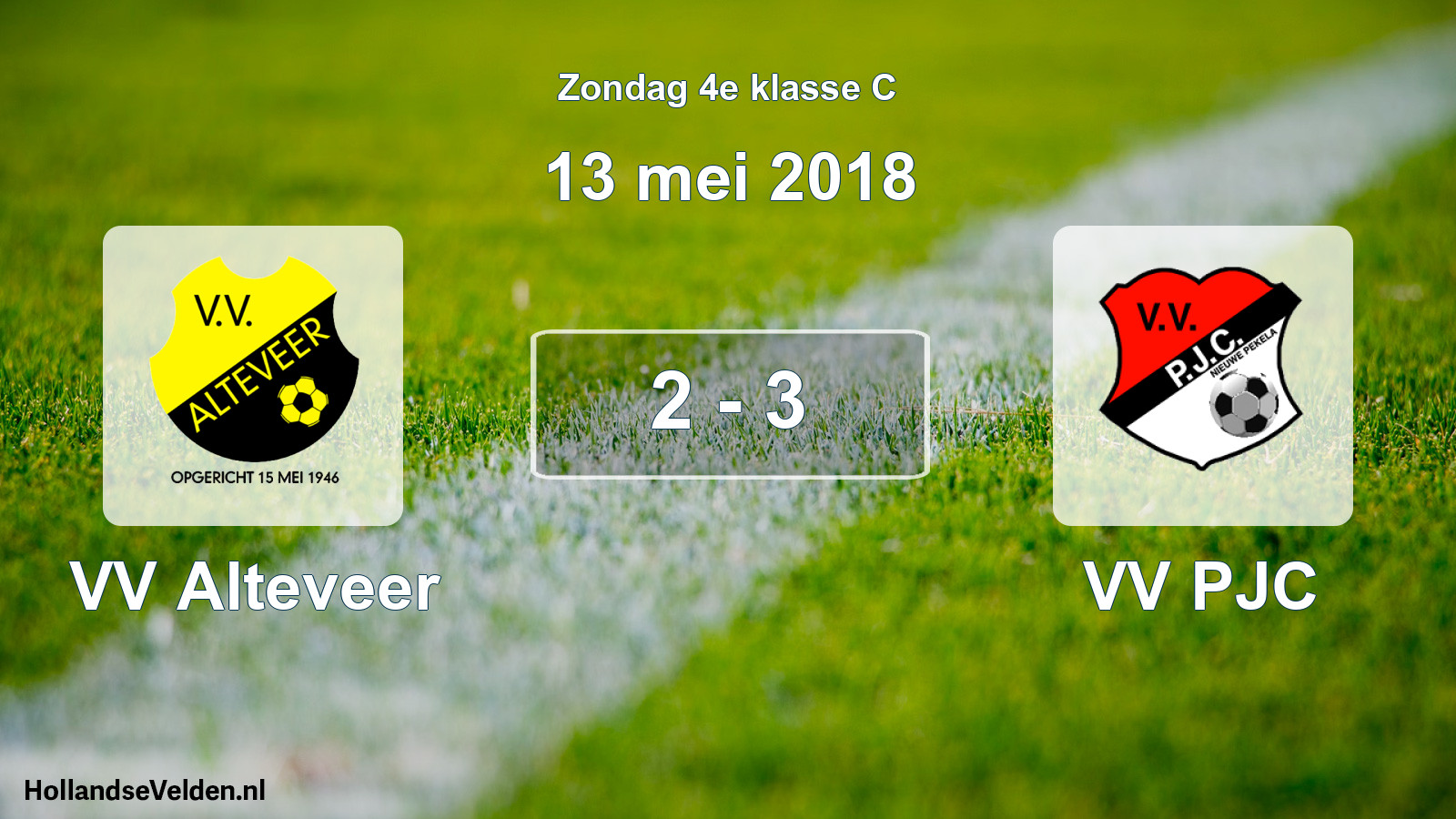Total number of matches played: VV Alteveer - VV PJC 2 - 3 (13 May 2018)