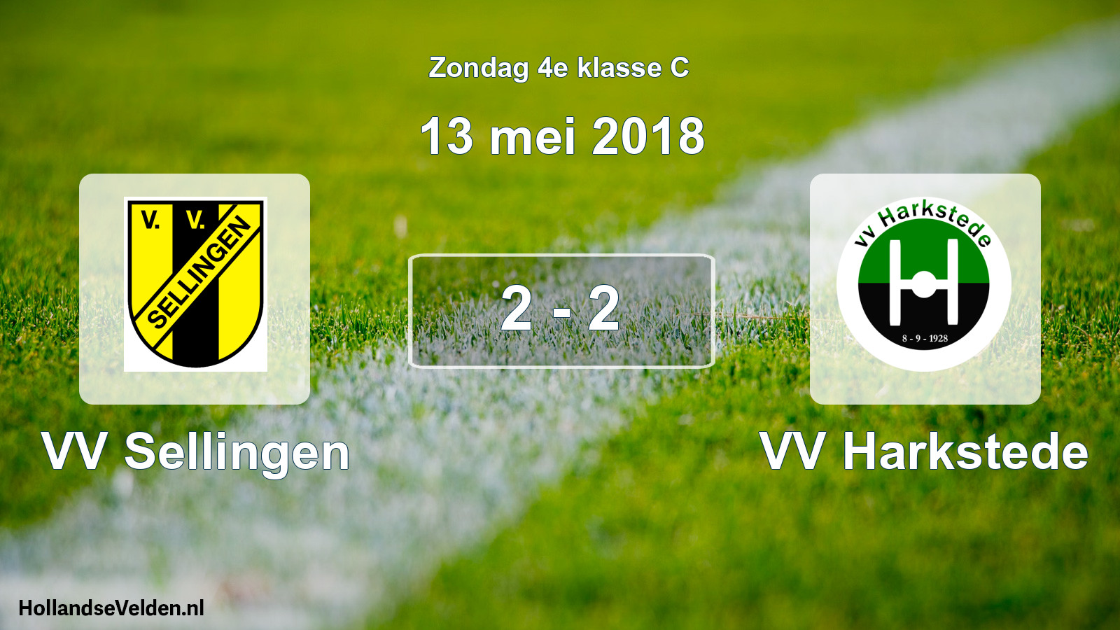 Total number of matches played: VV Sellingen - VV Harkstede 2 - 2 (13 May 2018)