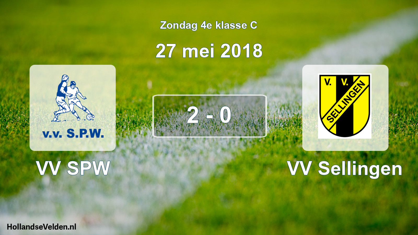 Total number of matches played: VV SPW - VV Sellingen 2 - 0 (27 May 2018)