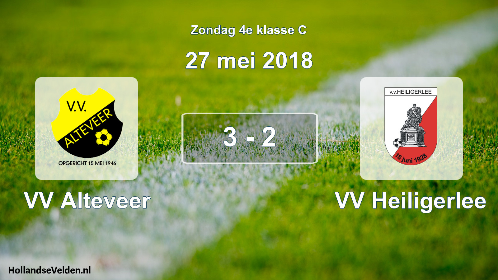 Total number of matches played: VV Alteveer - VV Heiligerlee 3 - 2 (27 May 2018)