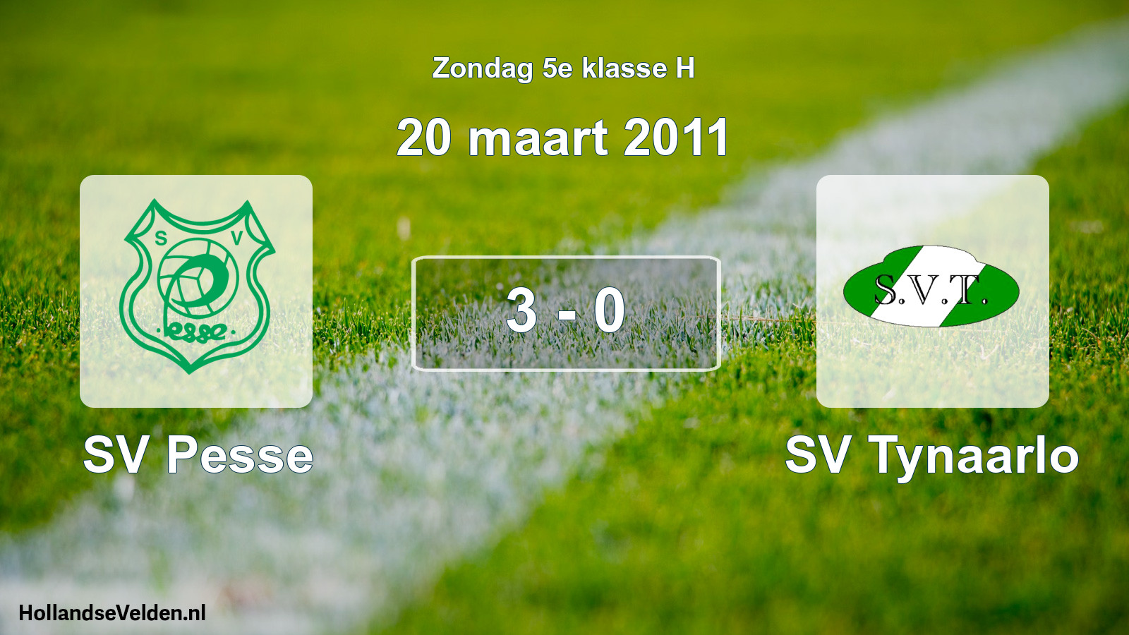 Total number of matches played: SV Pesse - SV Tynaarlo 3 - 0 (20 March 2011)