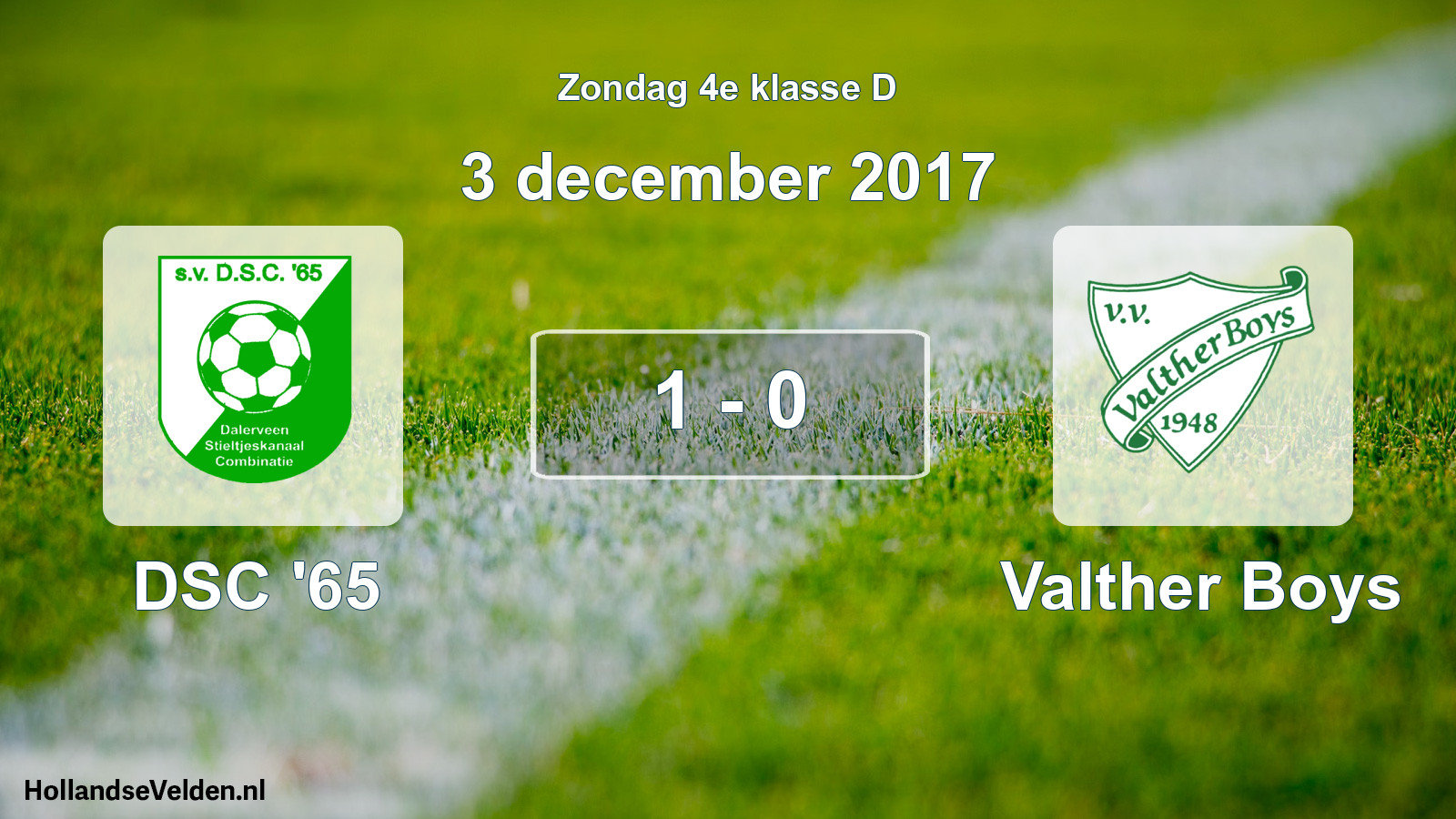 Total number of matches played: DSC '65 - Valther Boys 1 - 0 (3 December 2017)
