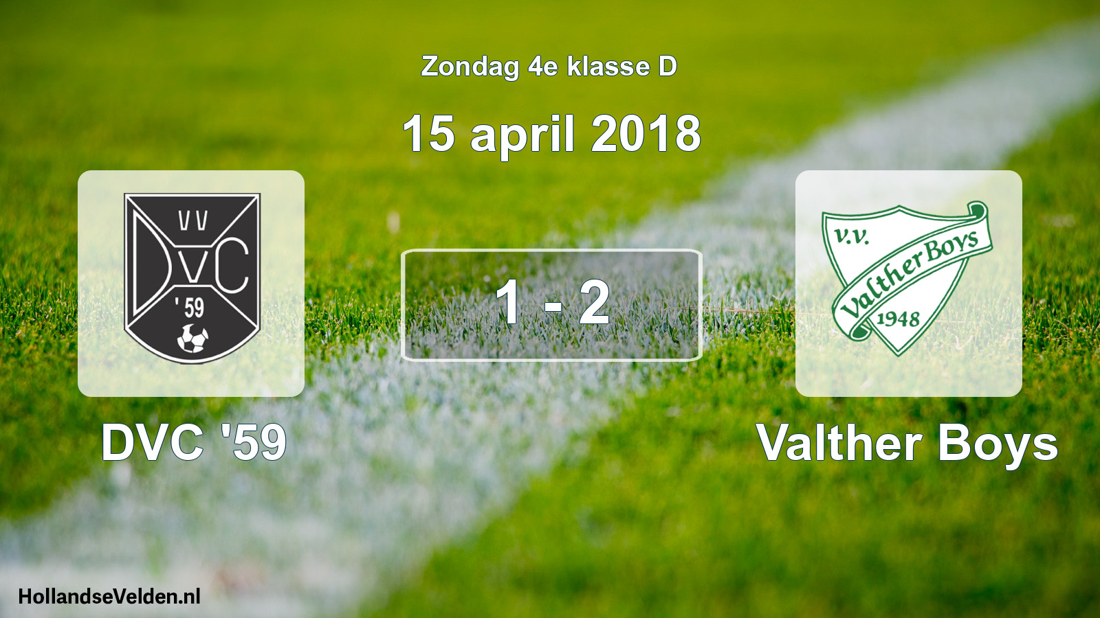 Total number of matches played: DVC '59 - Valther Boys 1 - 2 (15 April 2018)