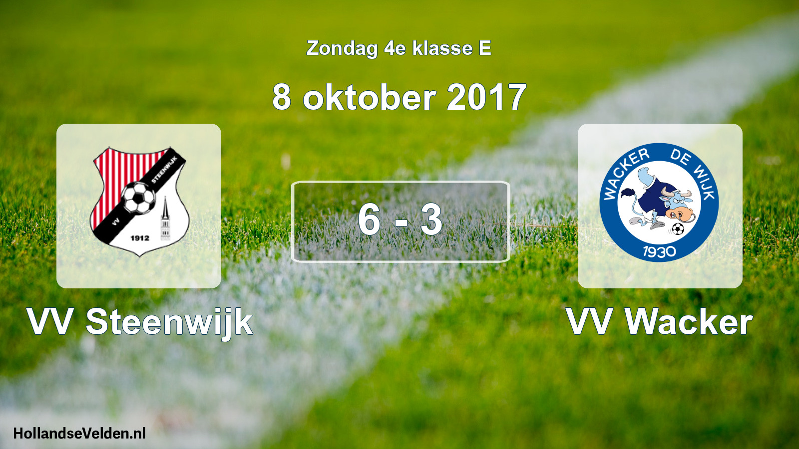 Total number of matches played: VV Steenwijk - VV Wacker 6 - 3 (8 October 2017)
