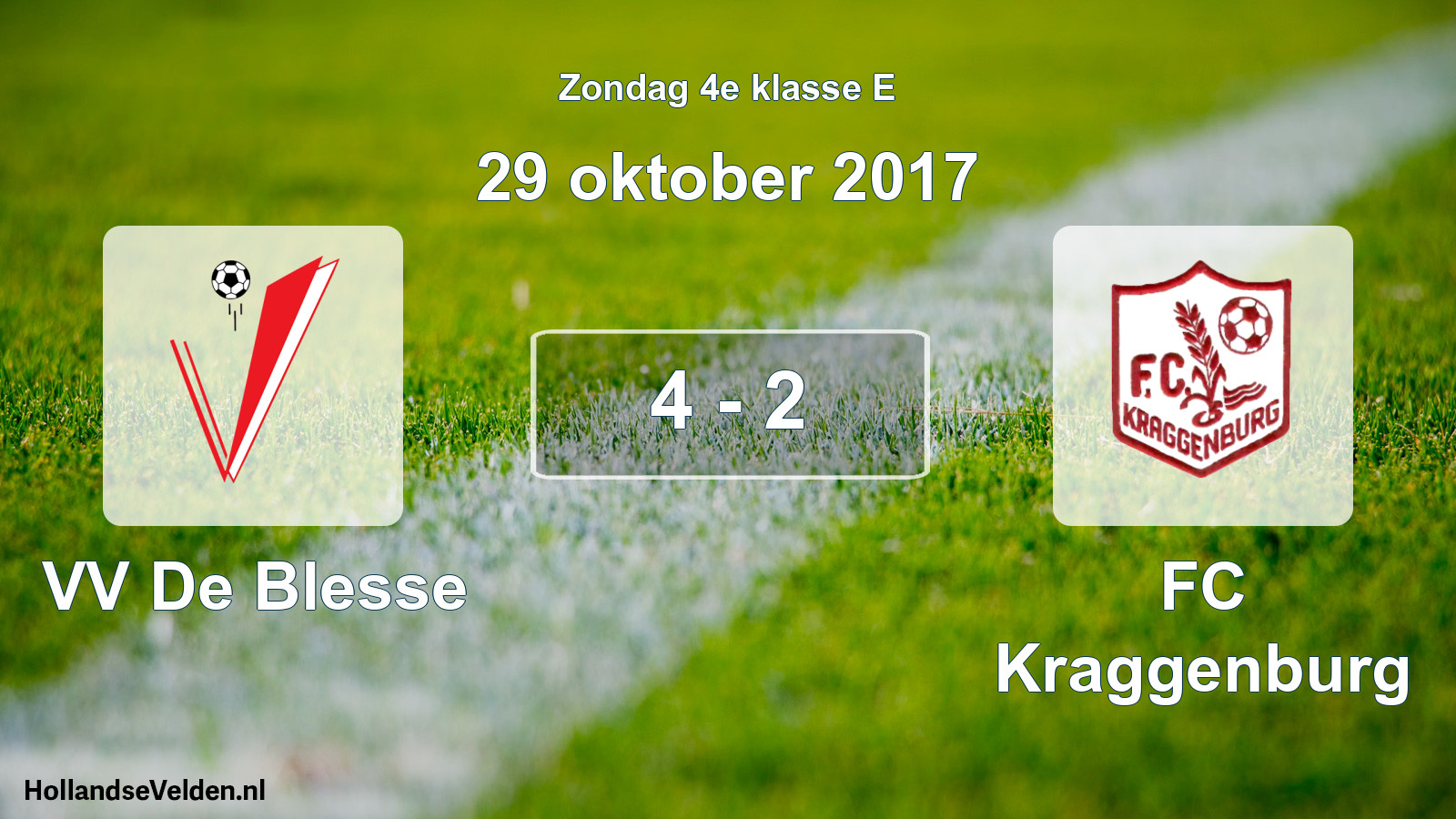 Total number of matches played: VV De Blesse - FC Kraggenburg 4 - 2 (29 October 2017)