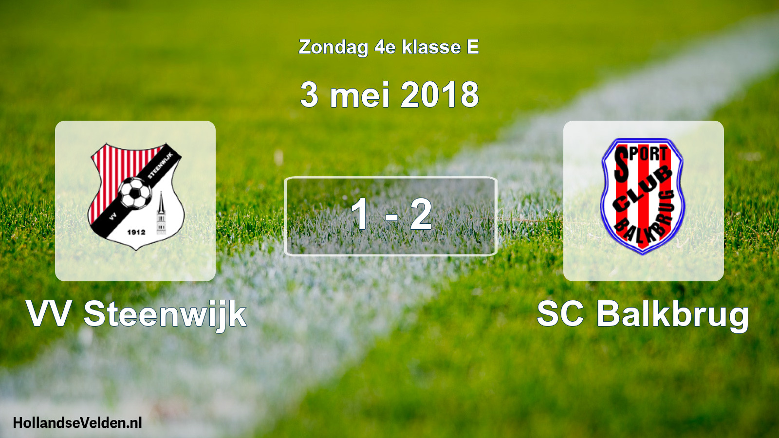 Total number of matches played: VV Steenwijk - SC Balkbrug 1 - 2 (3 May 2018)