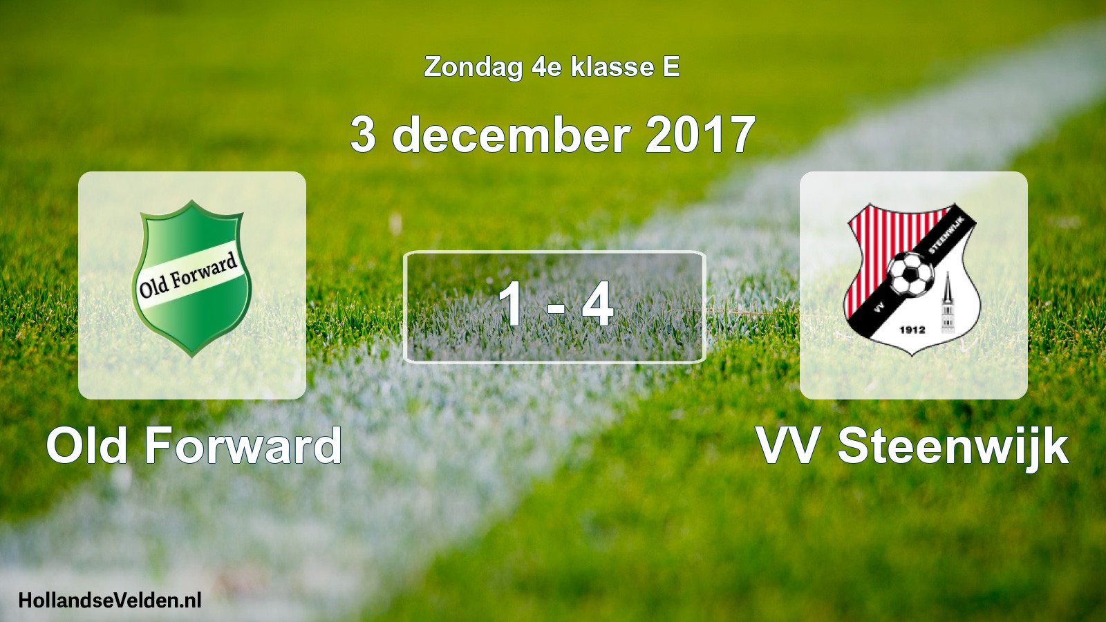 Total number of matches played: Old Forward - VV Steenwijk 1 - 4 (3 December 2017)