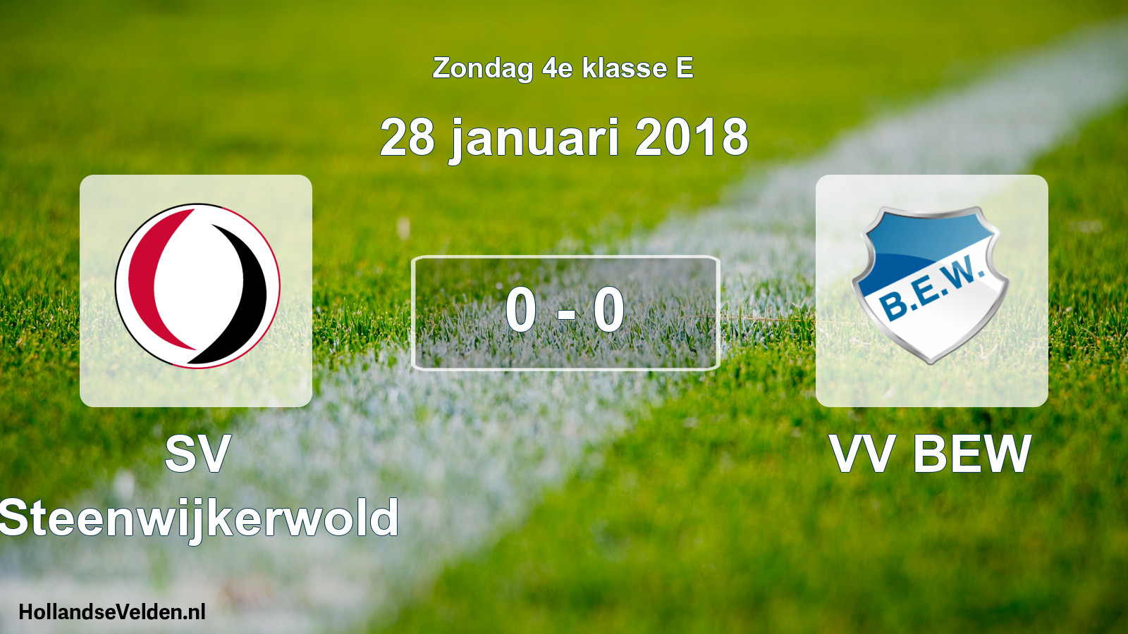Total number of matches played: SV Steenwijkerwold - VV BEW 0 - 0 (28 January 2018)