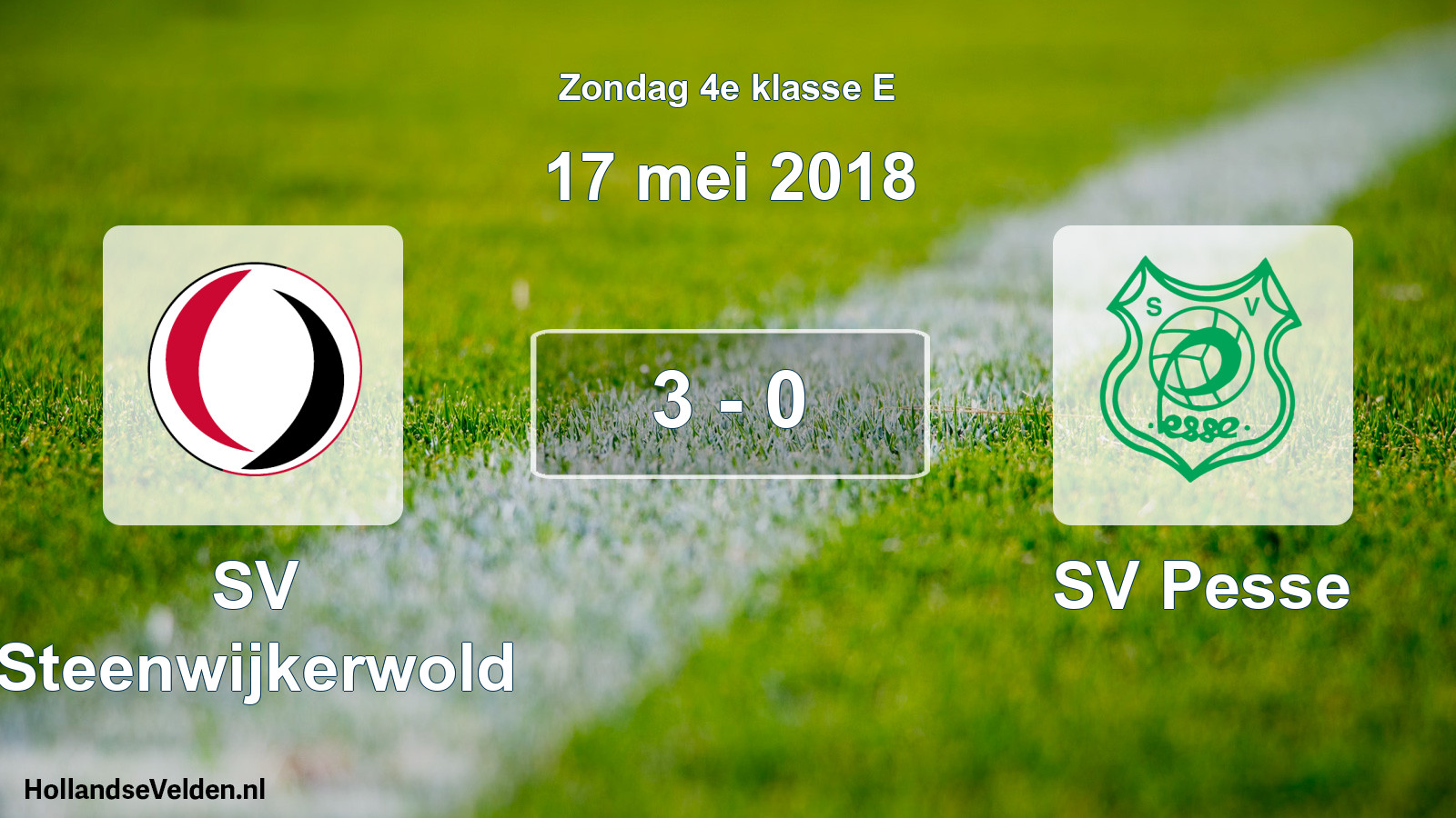 Total number of matches played: SV Steenwijkerwold - SV Pesse 3 - 0 (17 May 2018)