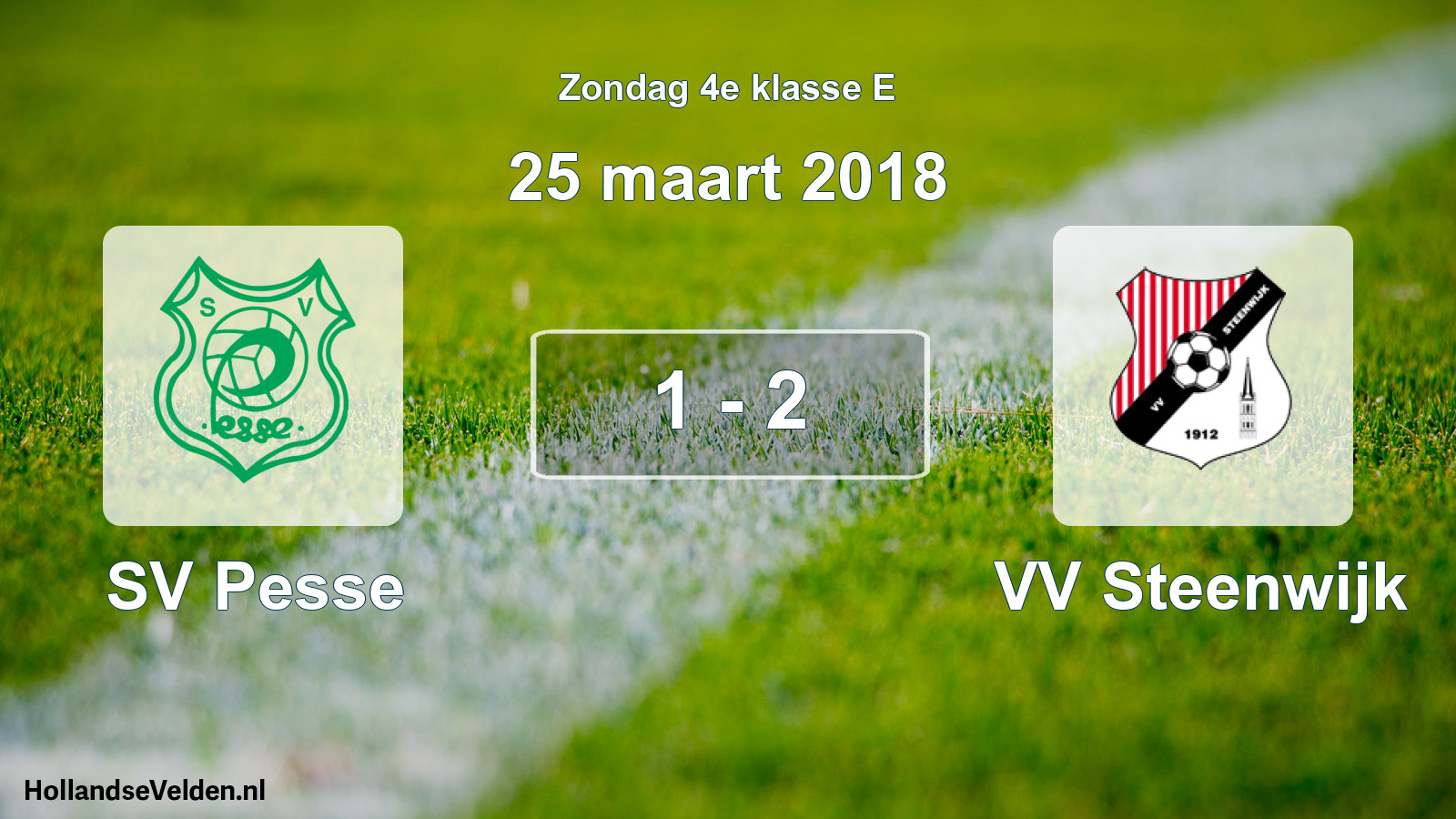 Total number of matches played: SV Pesse - VV Steenwijk 1 - 2 (25 March 2018)