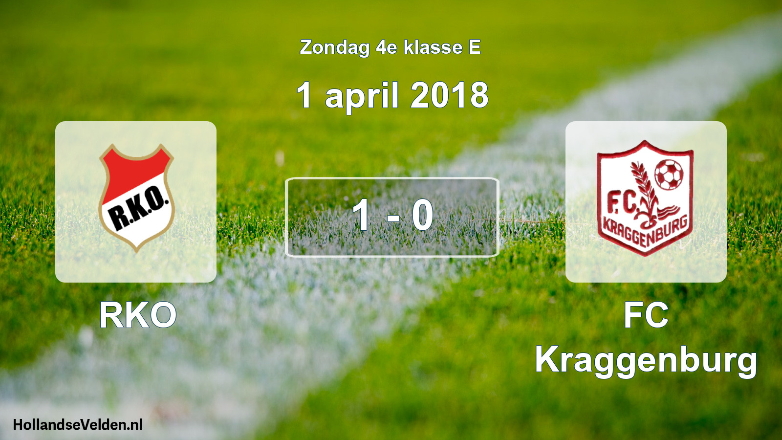 Total number of matches played: RKO - FC Kraggenburg 1 - 0 (1 April 2018)