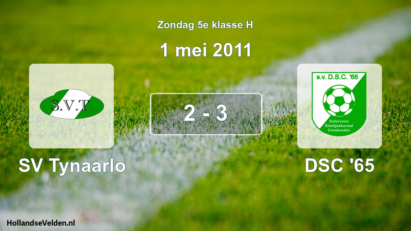 Total number of matches played: SV Tynaarlo - DSC '65 2 - 3 (1 May 2011)