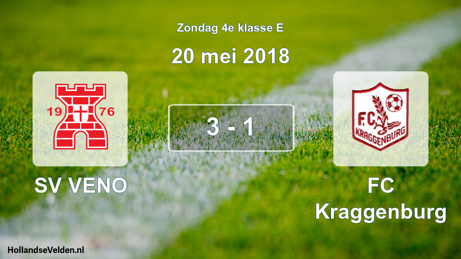 Total number of matches played: SV VENO - FC Kraggenburg 3 - 1 (20 May 2018)