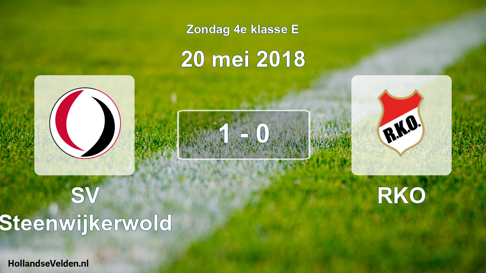 Total number of matches played: SV Steenwijkerwold - RKO 1 - 0 (20 May 2018)