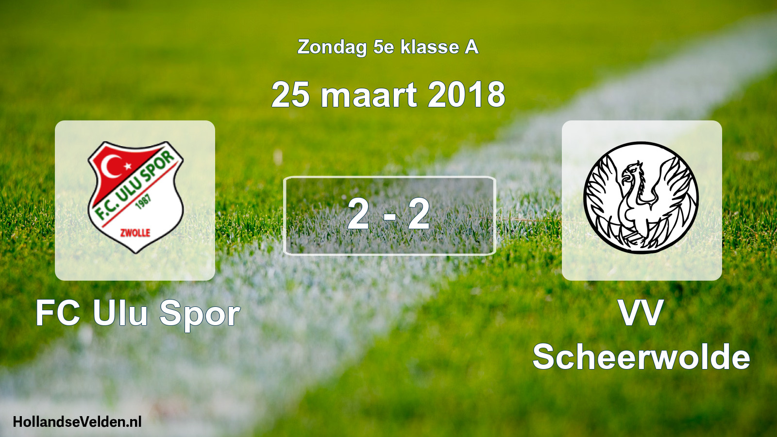 Total number of matches played: FC Ulu Spor - VV Scheerwolde 2 - 2 (25 March 2018)