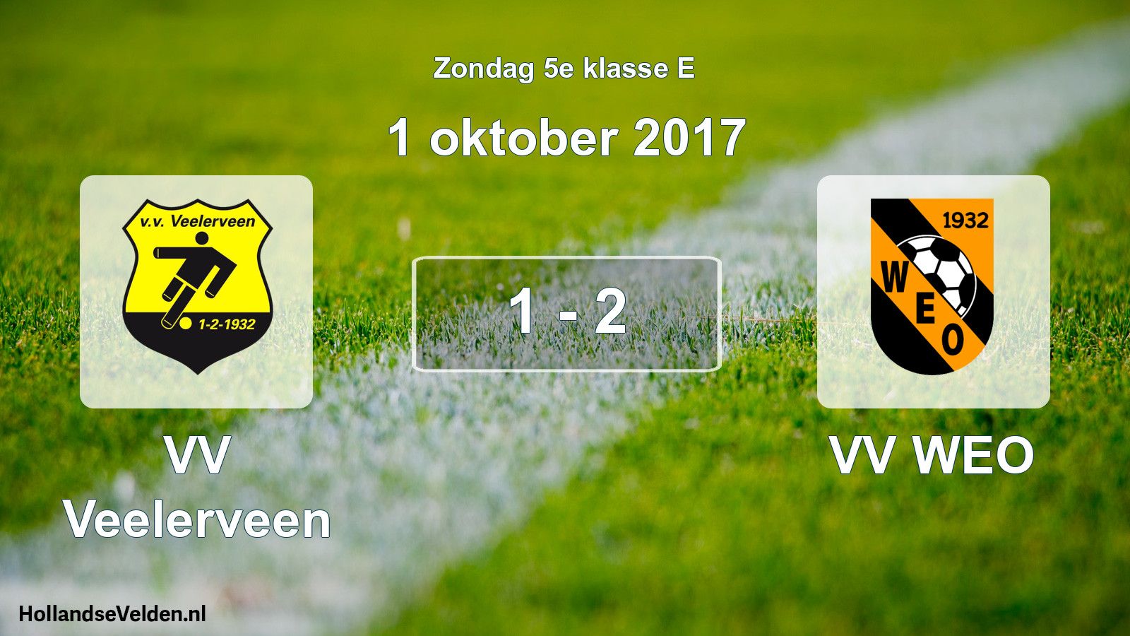 Total number of matches played: VV Veelerveen - VV WEO 1 - 2 (1 October 2017)