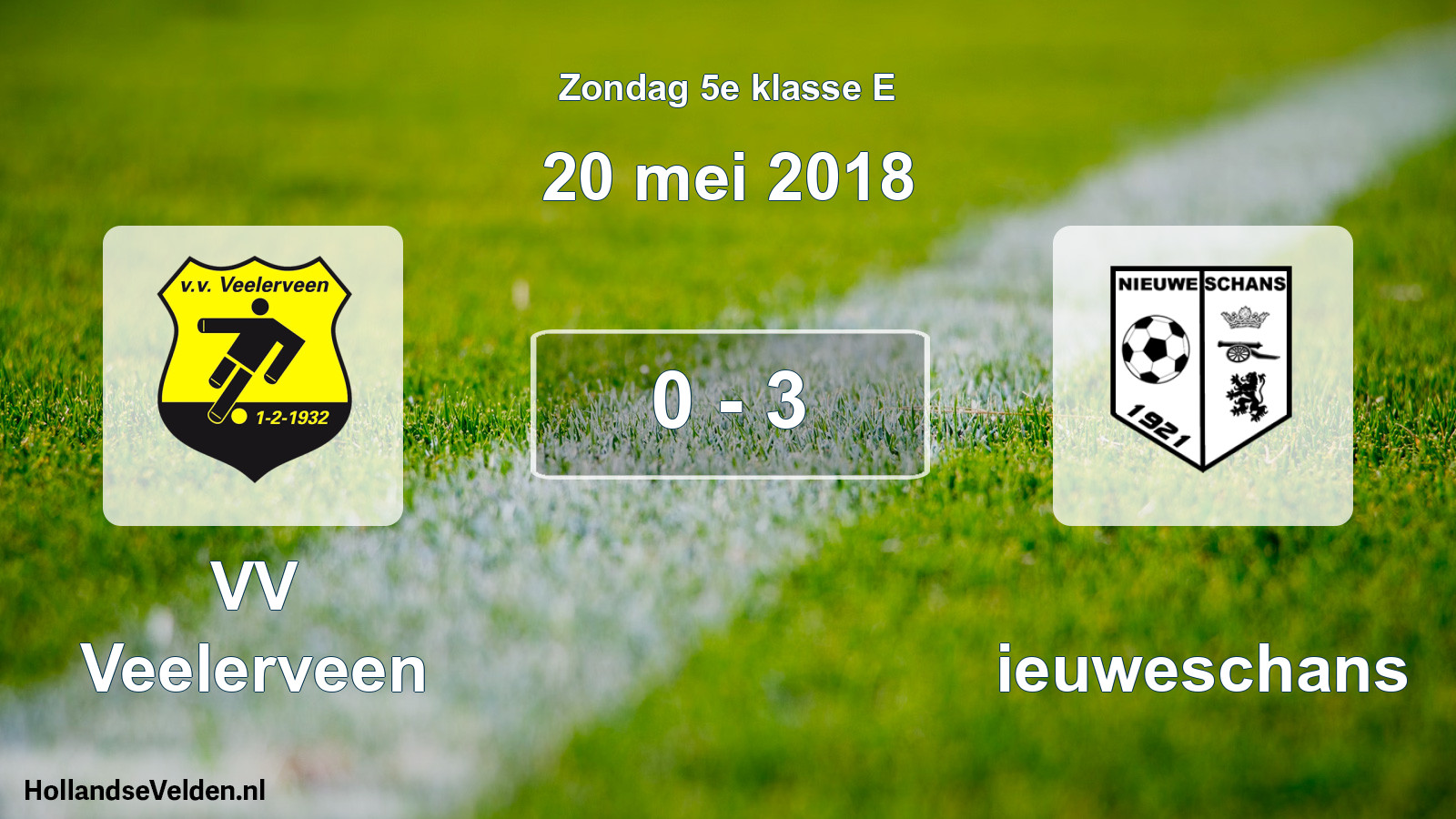 Total number of matches played: VV Veelerveen - Nieuweschans 0 - 3 (20 May 2018)