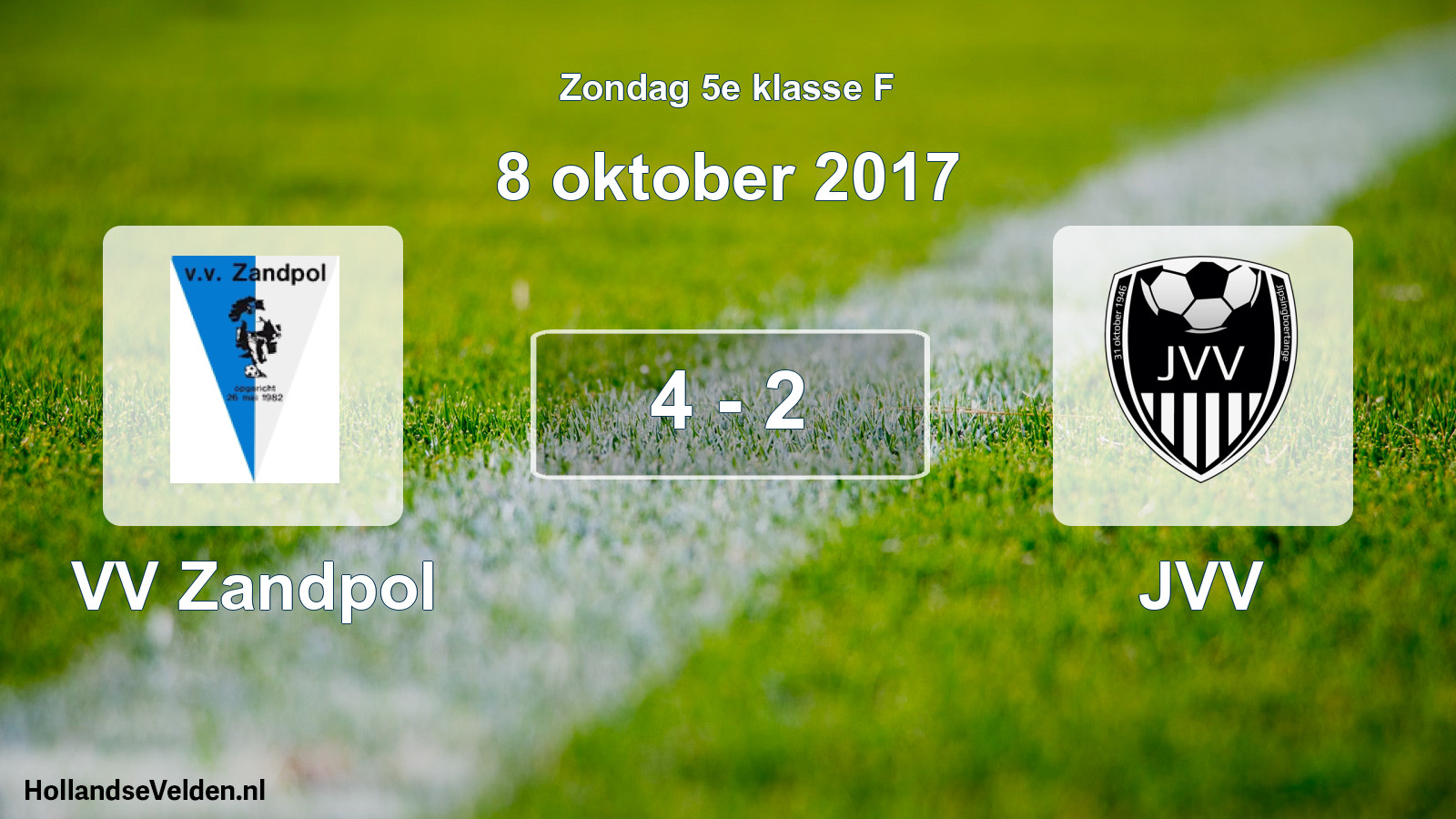 Total number of matches played: VV Zandpol - JVV 4 - 2 (8 October 2017)