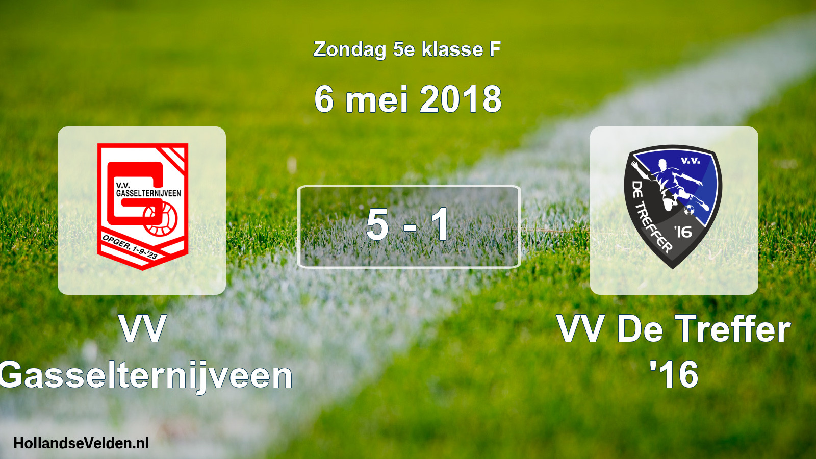 Total number of matches played: VV Gasselternijveen - VV De Treffer '16 5 - 1 (6 May 2018)