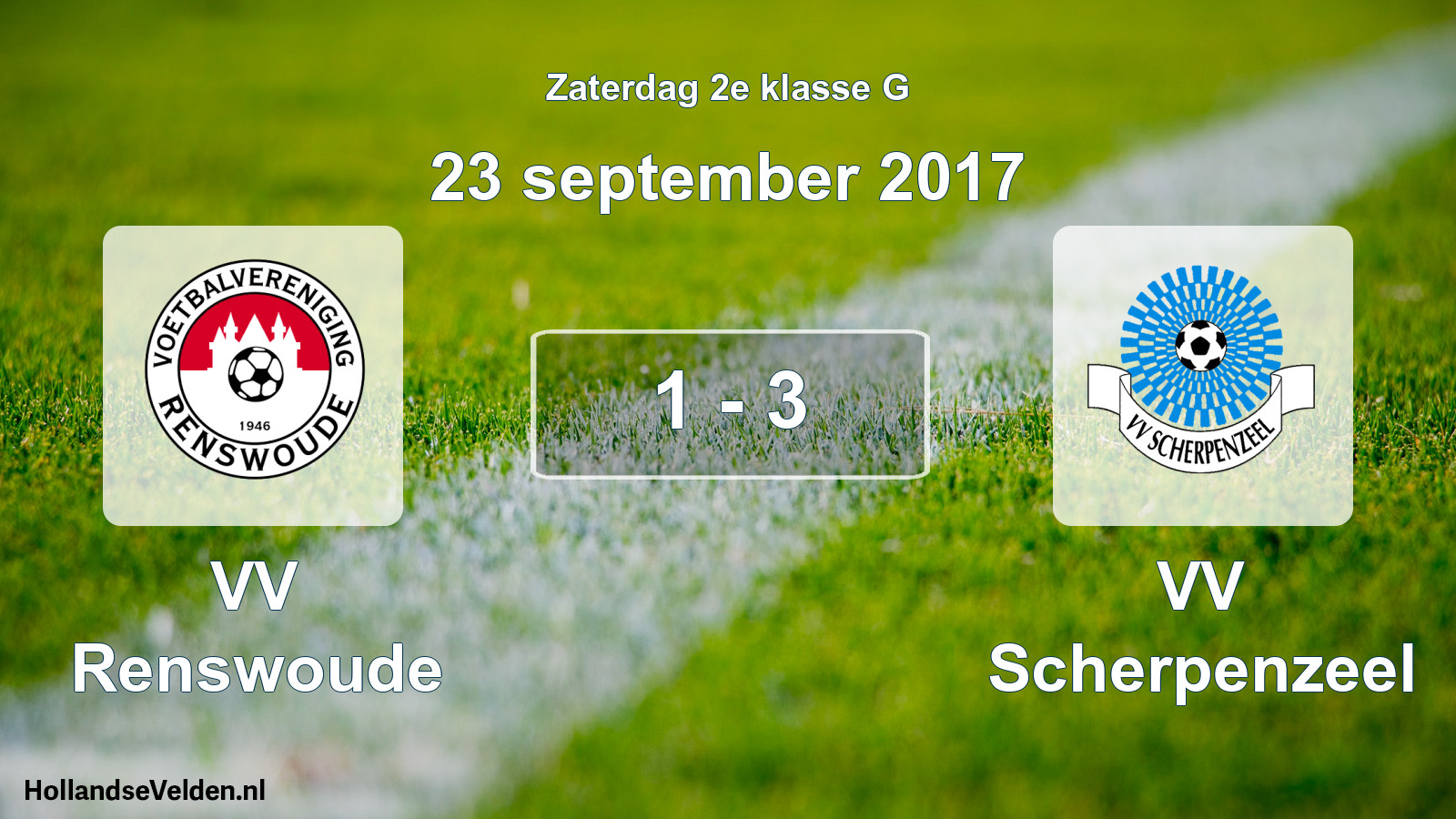 Total number of matches played: VV Renswoude - VV Scherpenzeel 1 - 3 (23 September 2017)