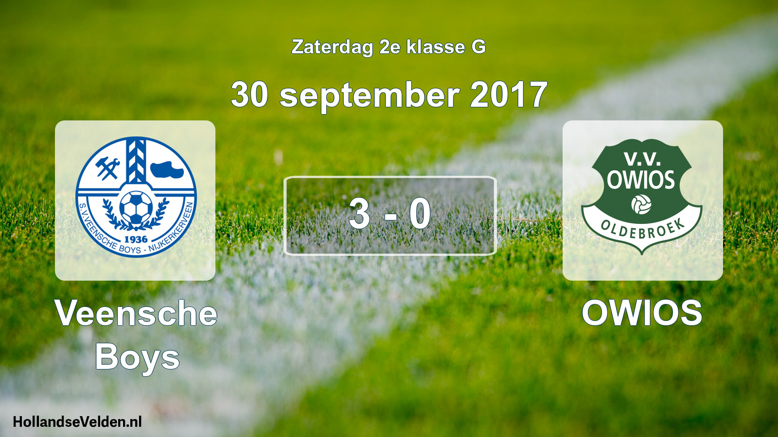 Total number of matches played: Veensche Boys - OWIOS 3 - 0 (30 September 2017)