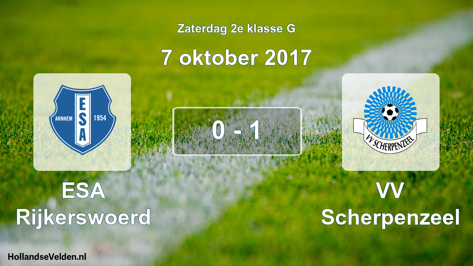 Total number of matches played: ESA Rijkerswoerd - VV Scherpenzeel 0 - 1 (7 October 2017)