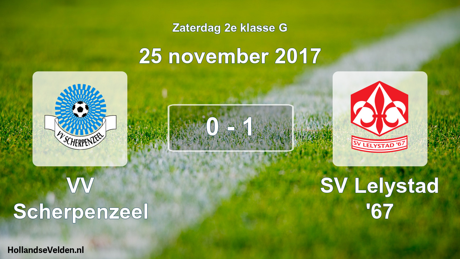 Total number of matches played: VV Scherpenzeel - SV Lelystad '67 0 - 1 (25 November 2017)