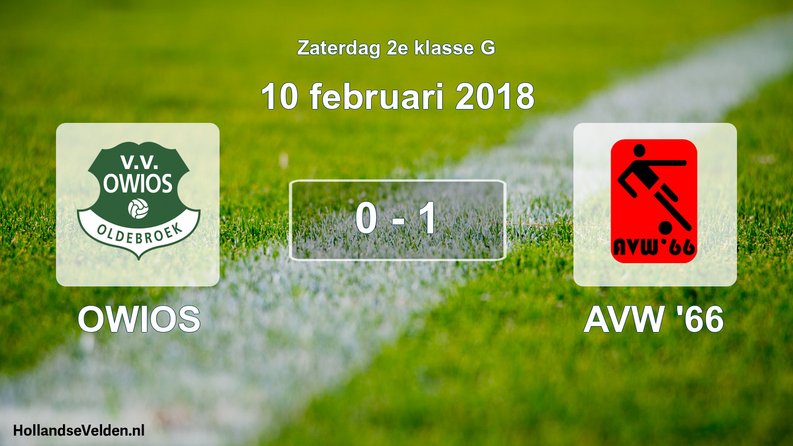 Total number of matches played: OWIOS - AVW '66 0 - 1 (10 February 2018)