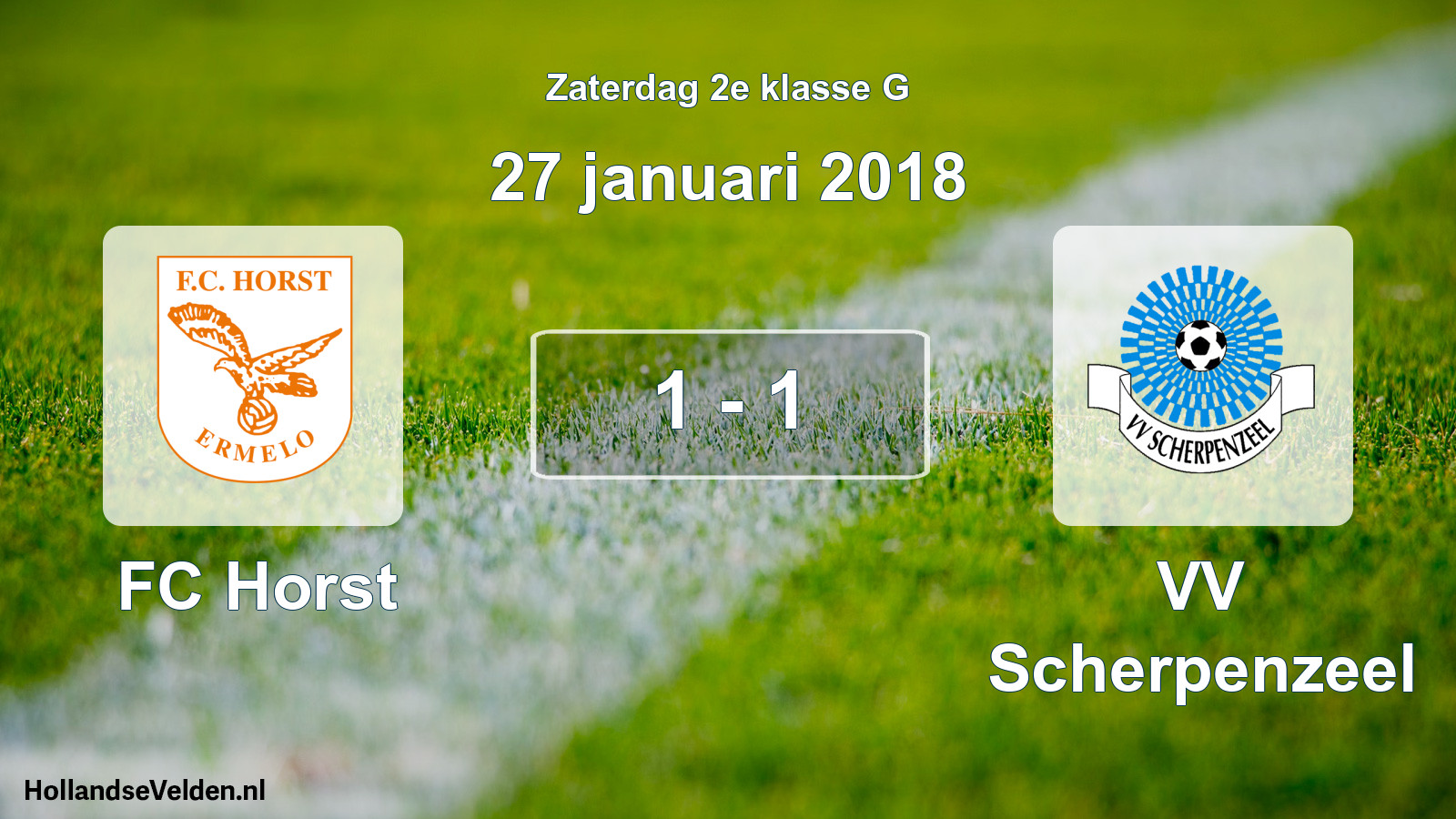 Total number of matches played: FC Horst - VV Scherpenzeel 1 - 1 (27 January 2018)