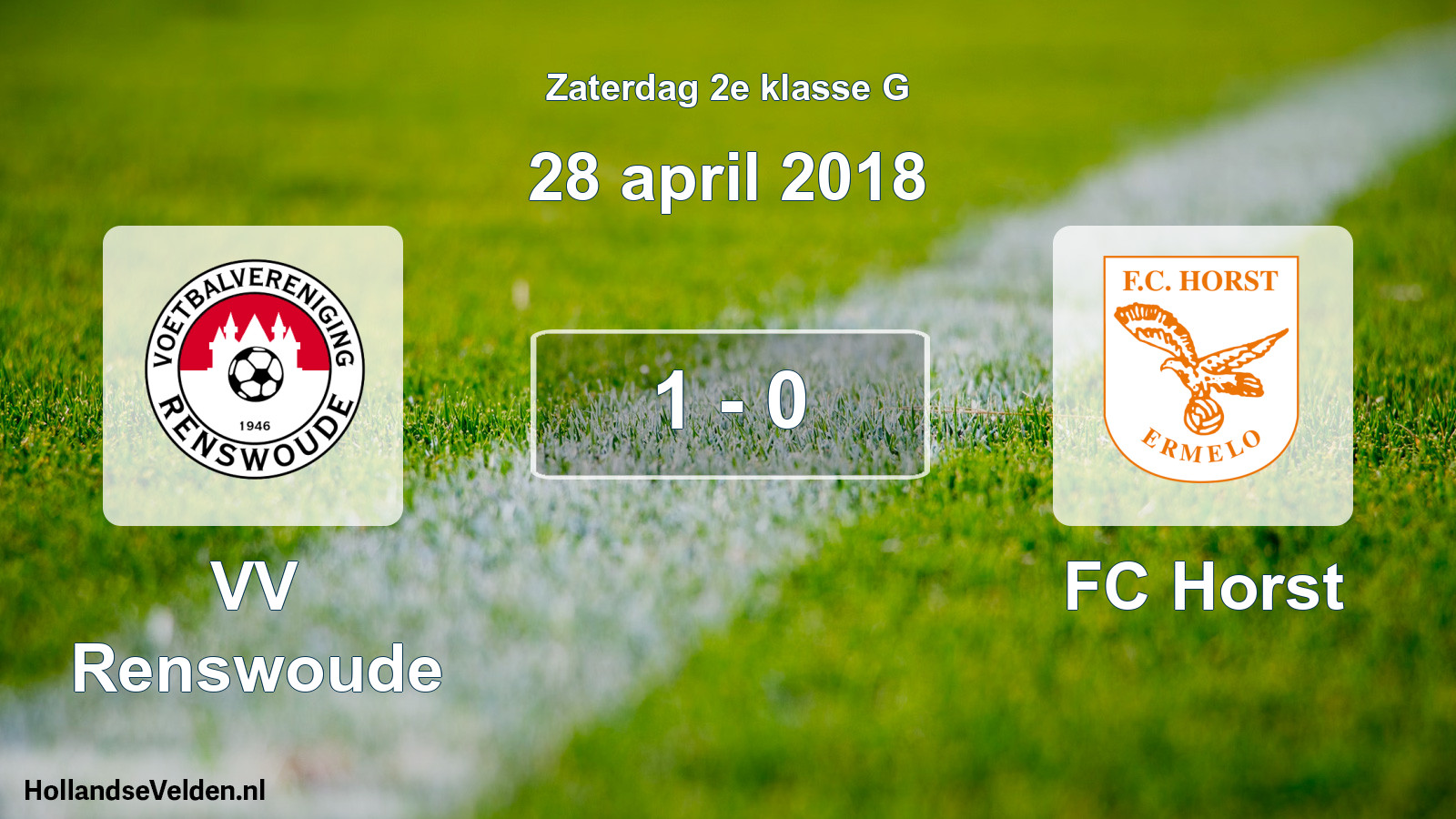 Total number of matches played: VV Renswoude - FC Horst 1 - 0 (28 April 2018)