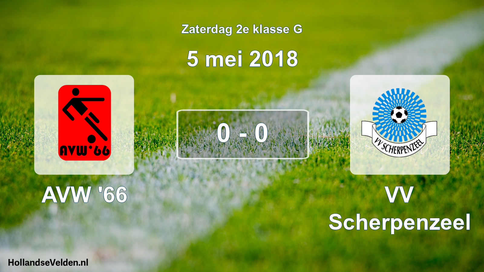 Total number of matches played: AVW '66 - VV Scherpenzeel 0 - 0 (5 May 2018)