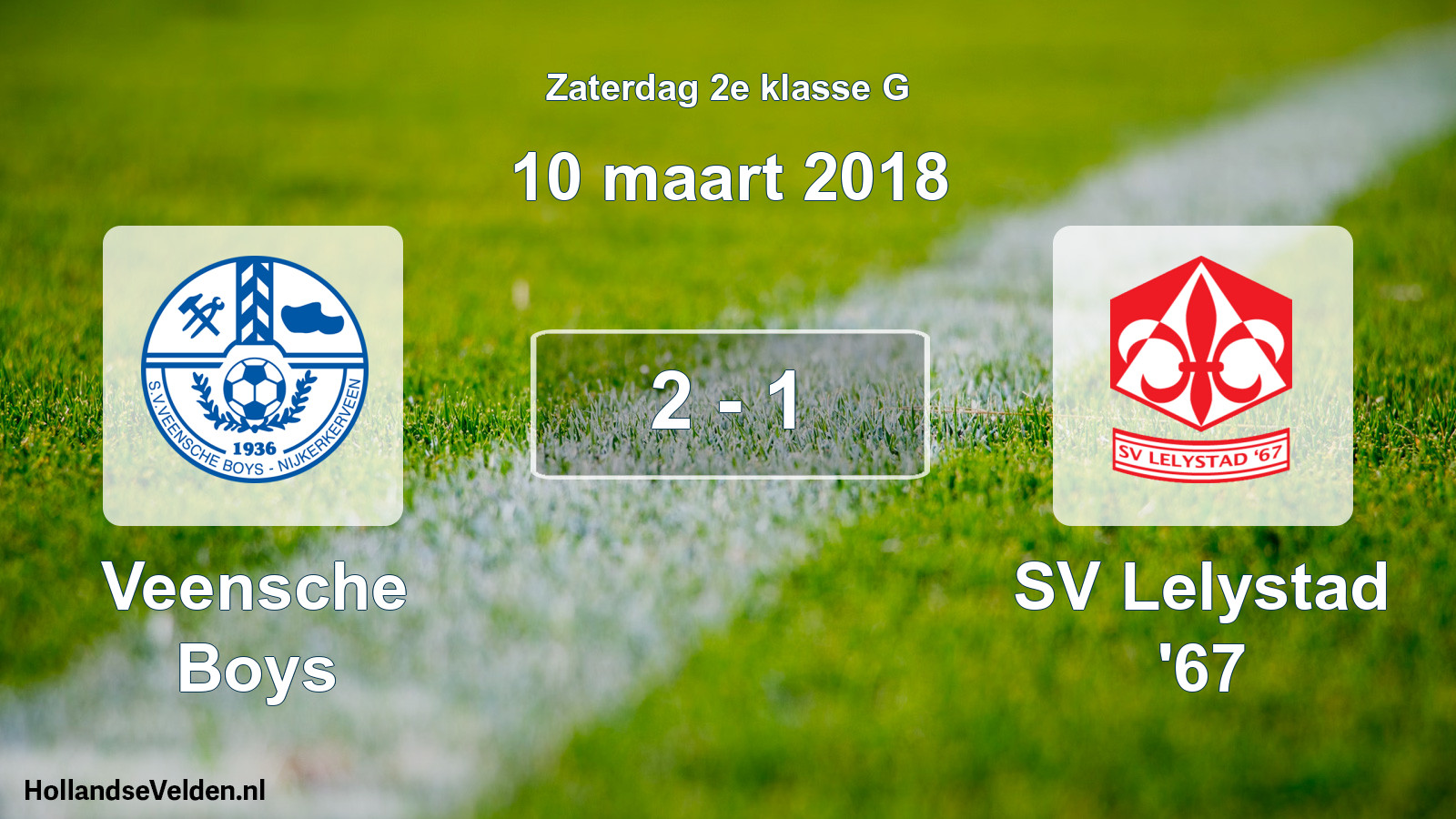 Total number of matches played: Veensche Boys - SV Lelystad '67 2 - 1 (10 March 2018)