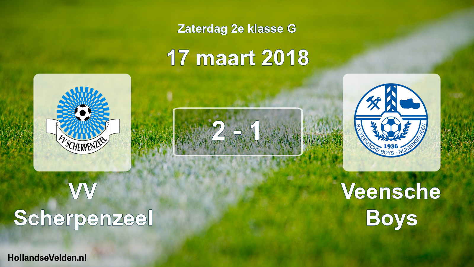 Total number of matches played: VV Scherpenzeel - Veensche Boys 2 - 1 (17 March 2018)