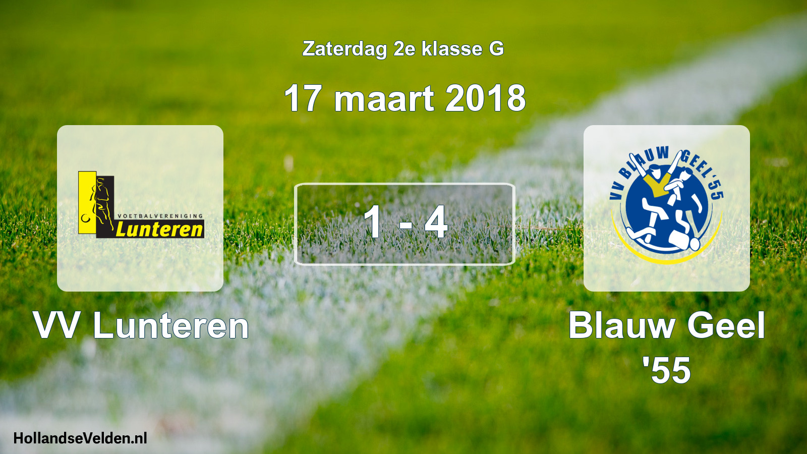 Total number of matches played: VV Lunteren - Blauw Geel '55 1 - 4 (17 March 2018)