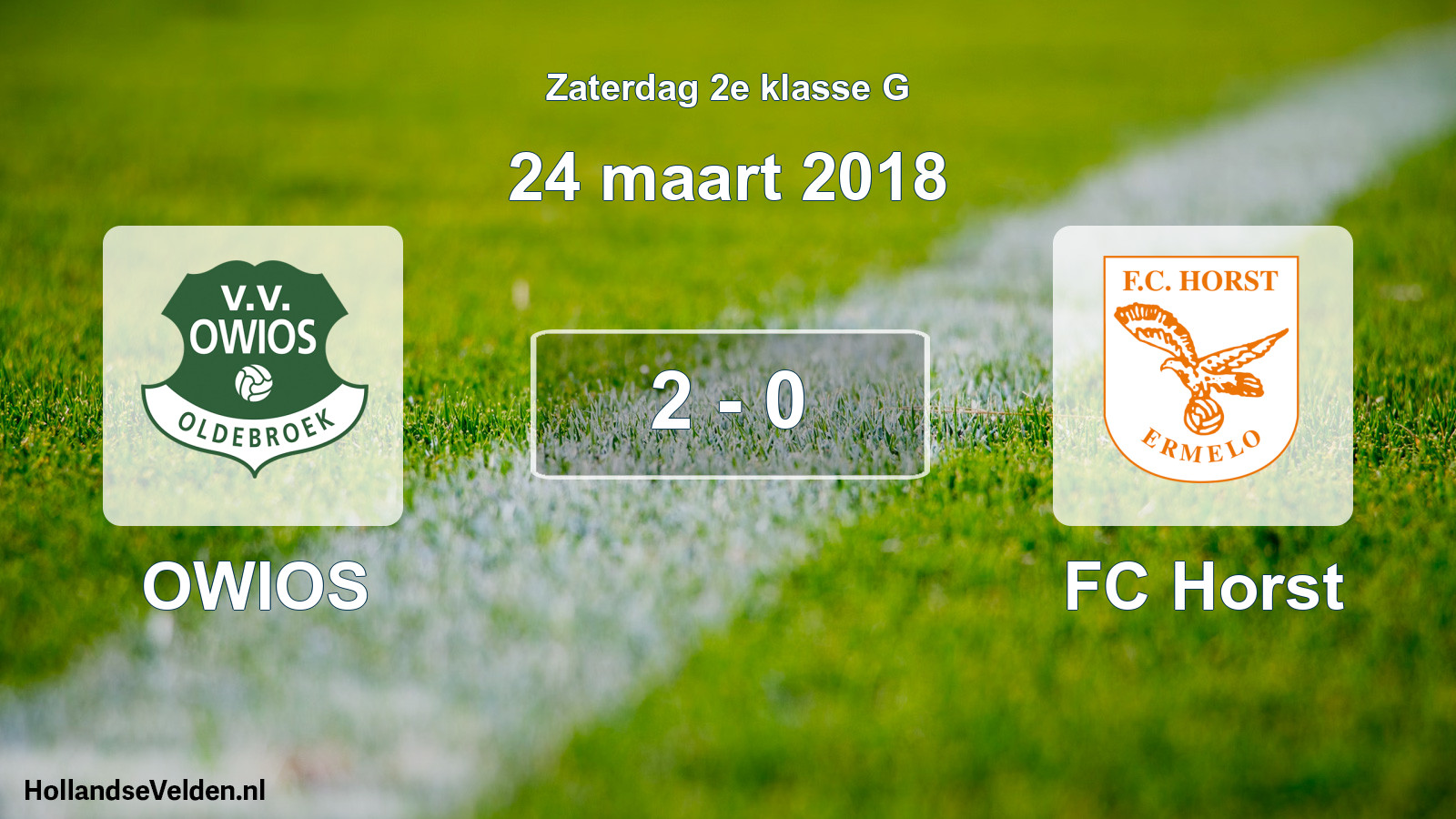 Total number of matches played: OWIOS - FC Horst 2 - 0 (24 March 2018)