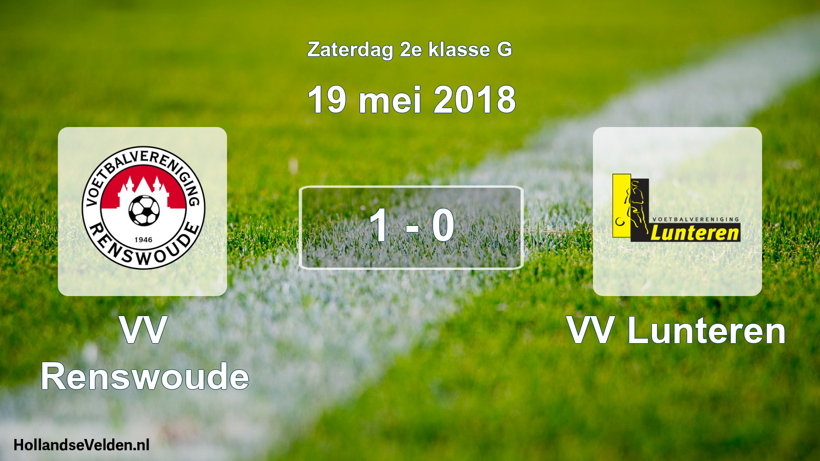 Total number of matches played: VV Renswoude - VV Lunteren 1 - 0 (19 May 2018)