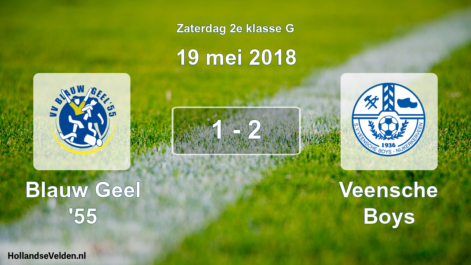 Total number of matches played: Blauw Geel '55 - Veensche Boys 1 - 2 (19 May 2018)