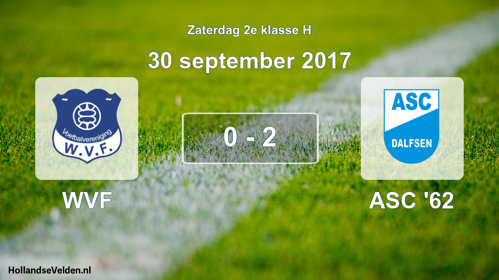 Total number of matches played: WVF - ASC '62 0 - 2 (30 September 2017)