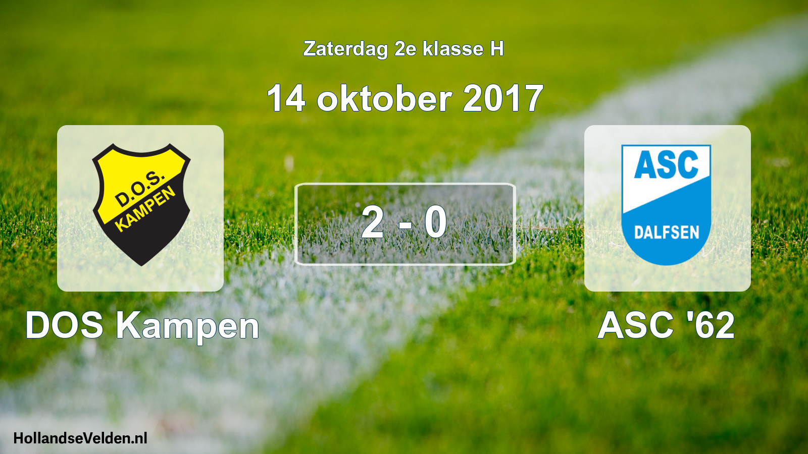 Total number of matches played: DOS Kampen - ASC '62 2 - 0 (14 October 2017)