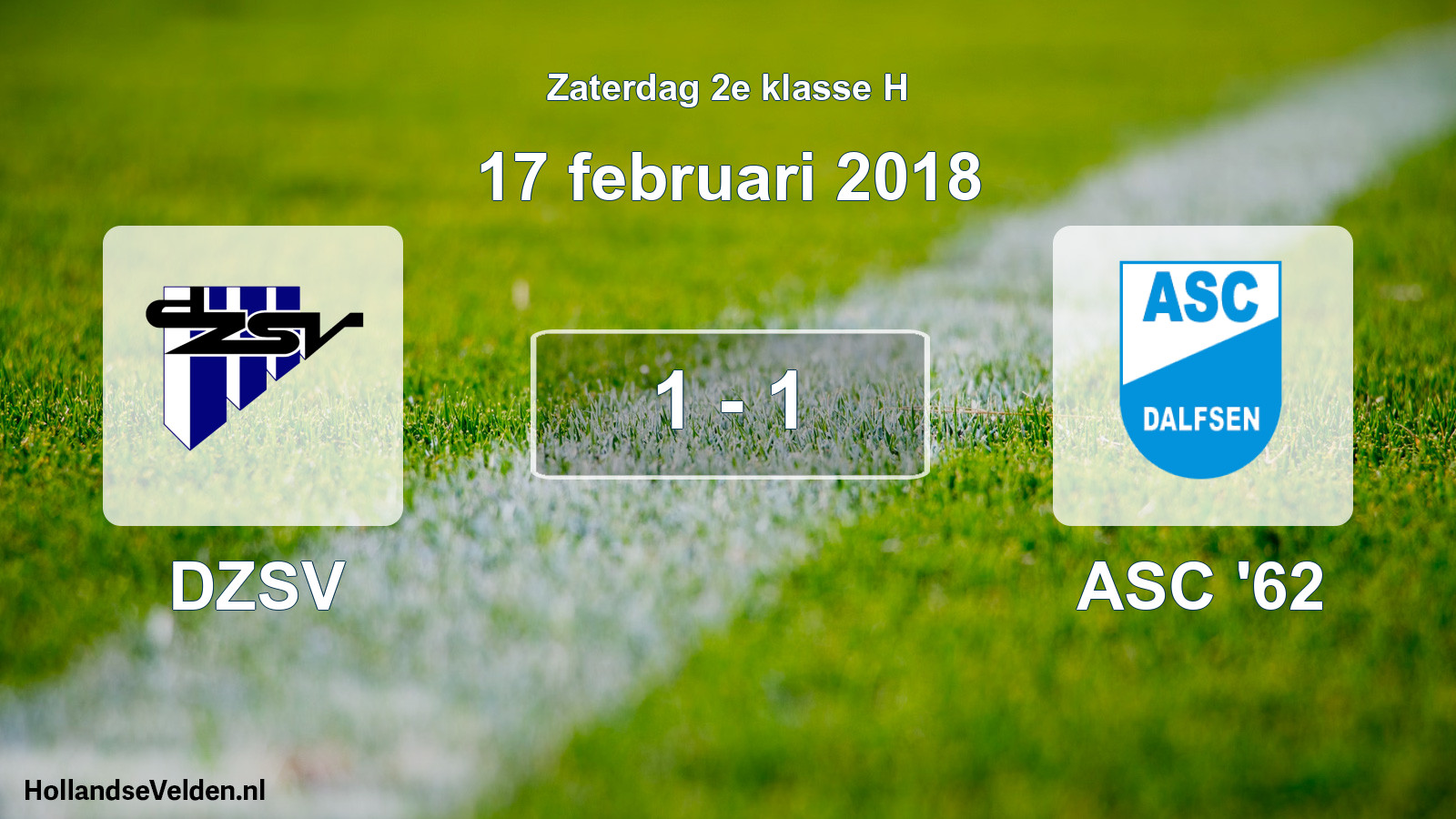 Total number of matches played: DZSV - ASC '62 1 - 1 (17 February 2018)
