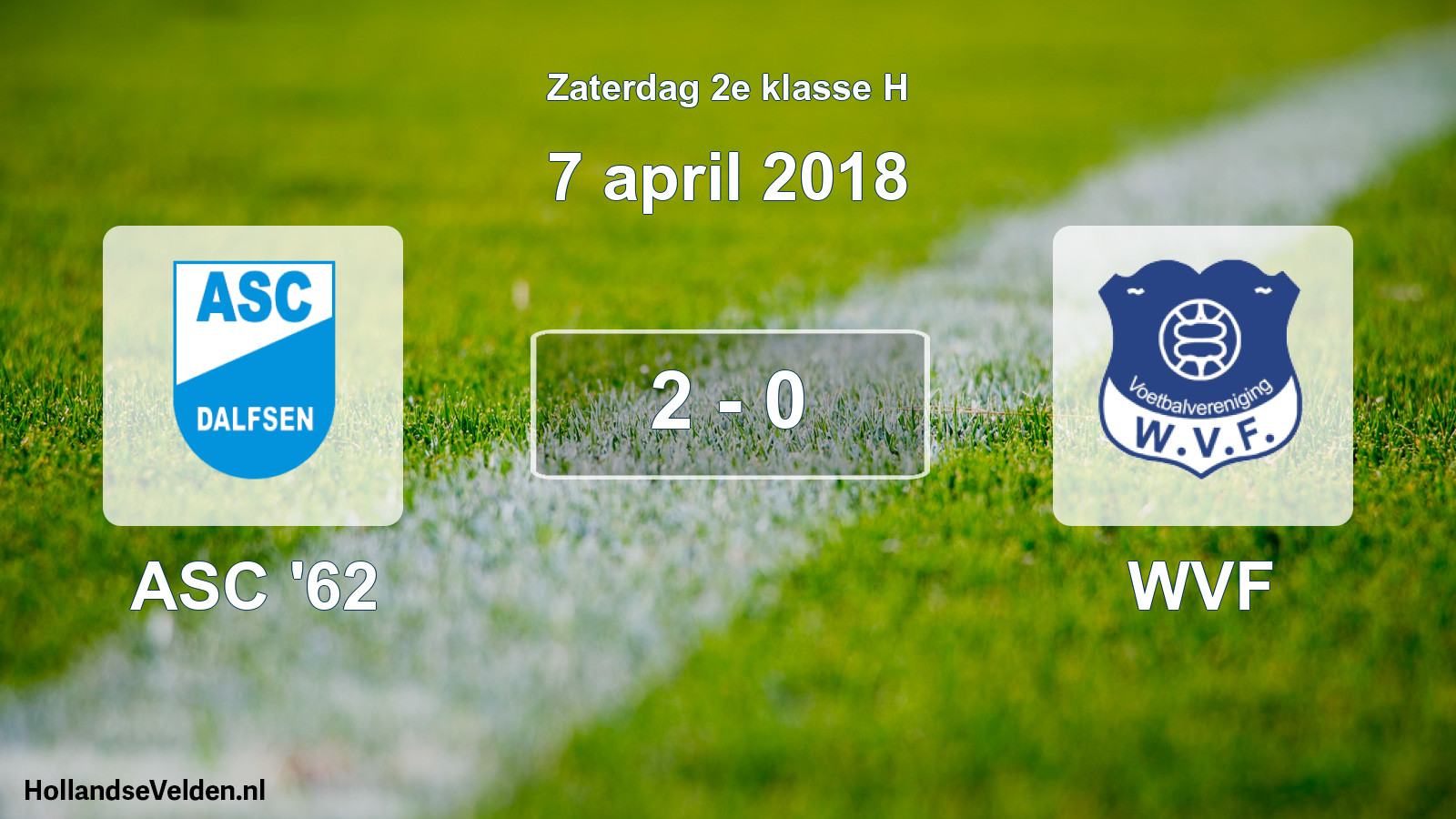 Total number of matches played: ASC '62 - WVF 2 - 0 (7 April 2018)