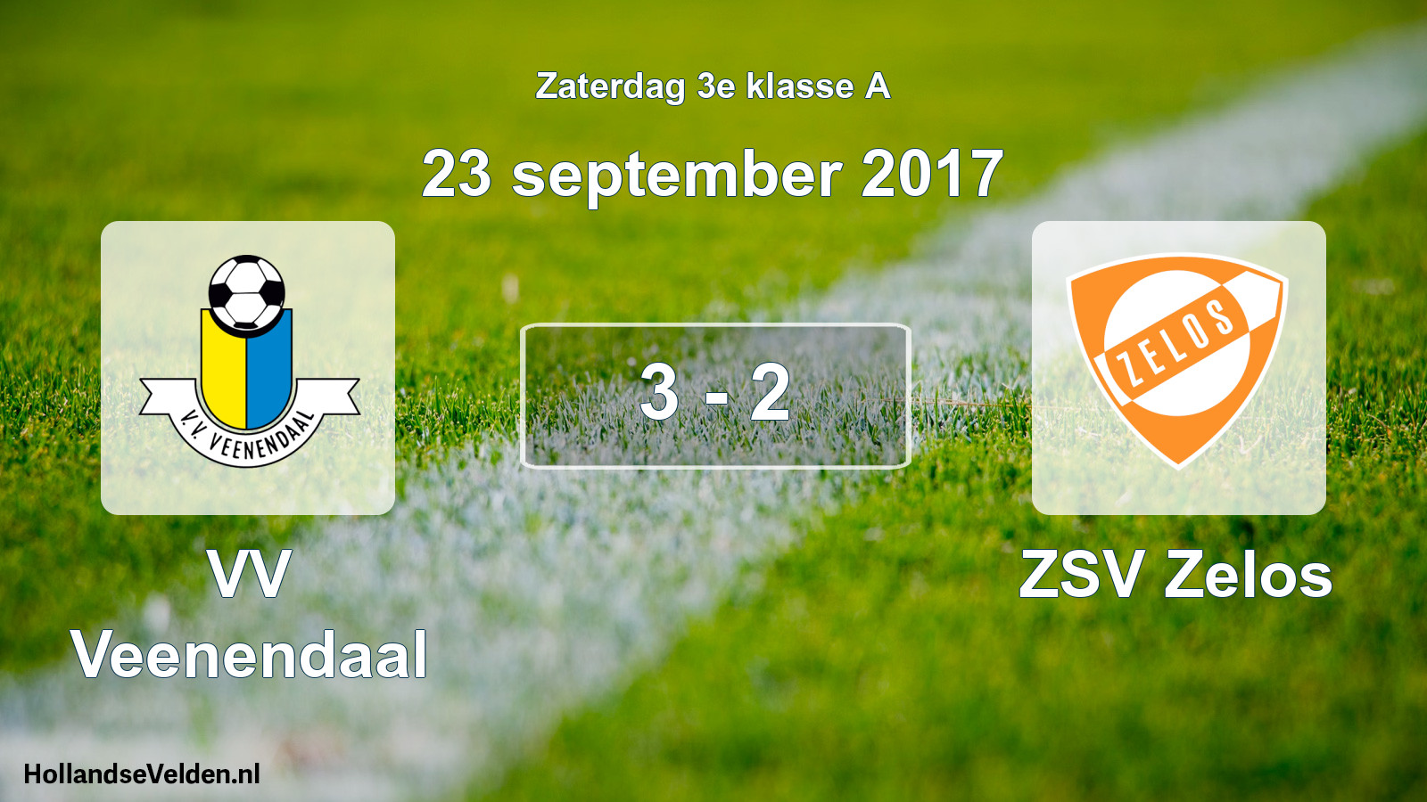 Total number of matches played: VV Veenendaal - ZSV Zelos 3 - 2 (23 September 2017)